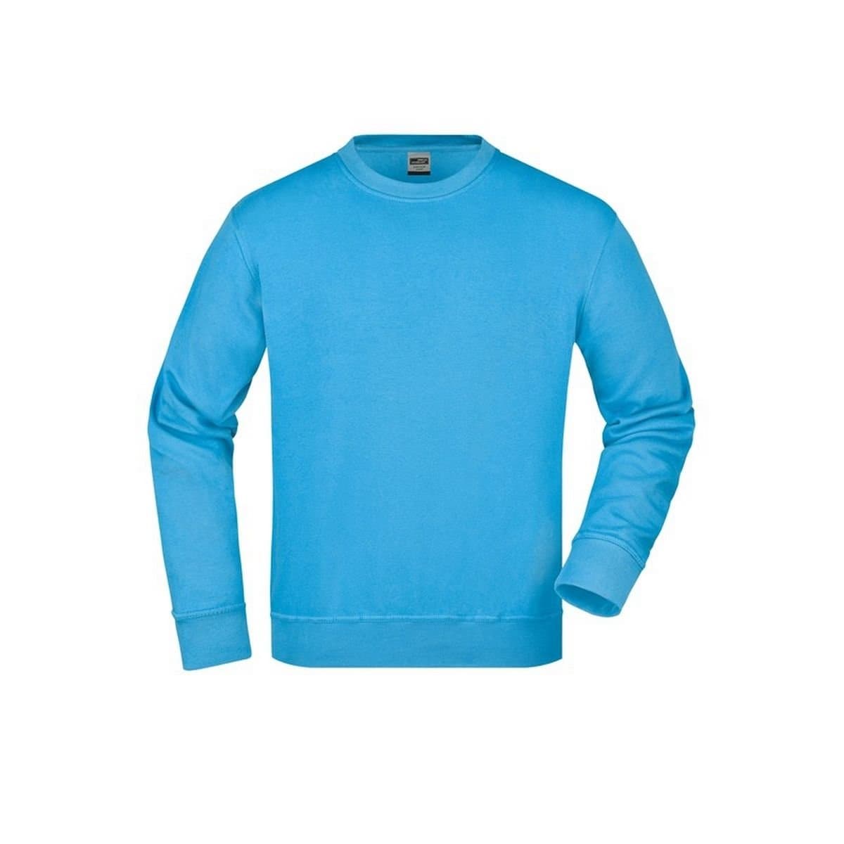 James and Nicholson James and Nicholson Men's Workwear Sweatshirt in Aqua