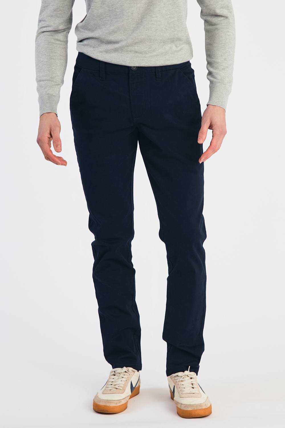 French Connection French Connection Men's Cotton Relaxed Fit Chino Trousers in Navy - 3