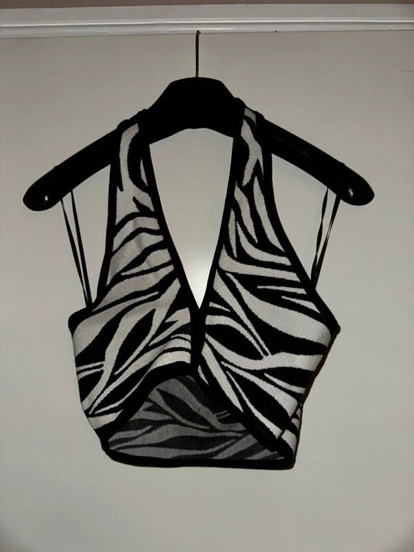 Bershka Bershka zebra halter neck