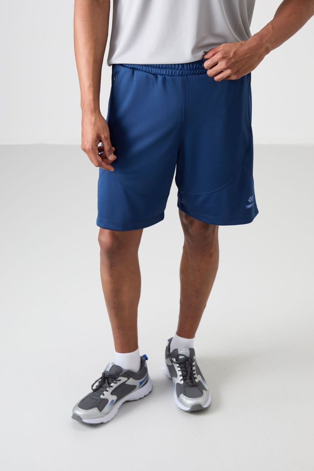 Tommy Life Tommy Life Men's Polyester Sweat Shorts in Cobalt - 4