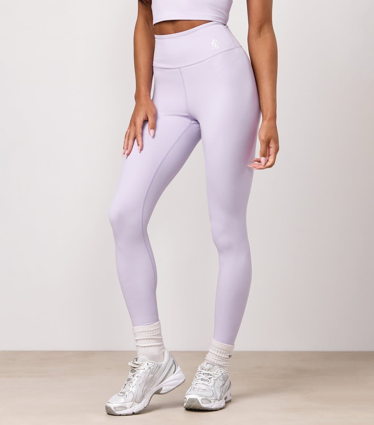 Gym King Gym King Lilac 365 Logo Print Leggings