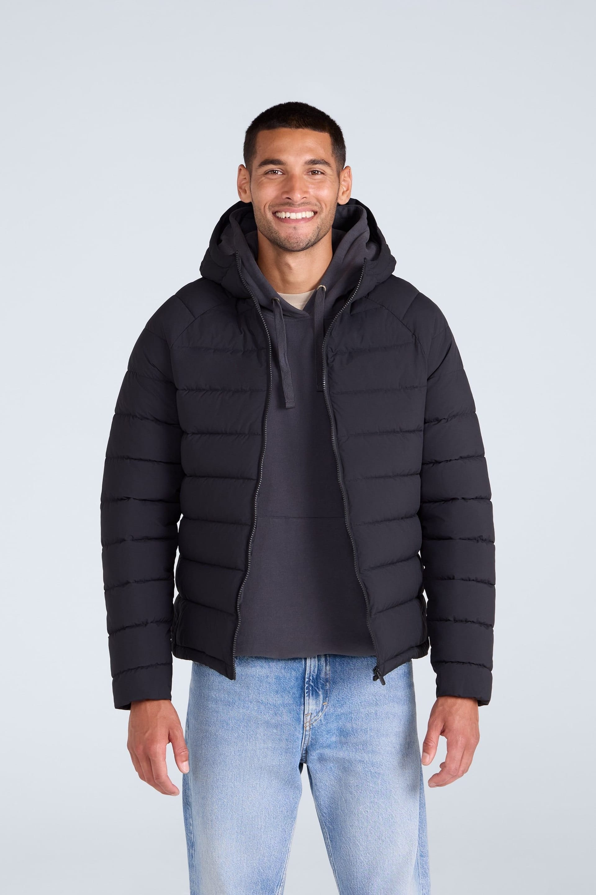 Animal Animal Men's 'Light Cloud Cosi' Water Resistant Thermal Tested Warm Padded Jacket in Black - 4