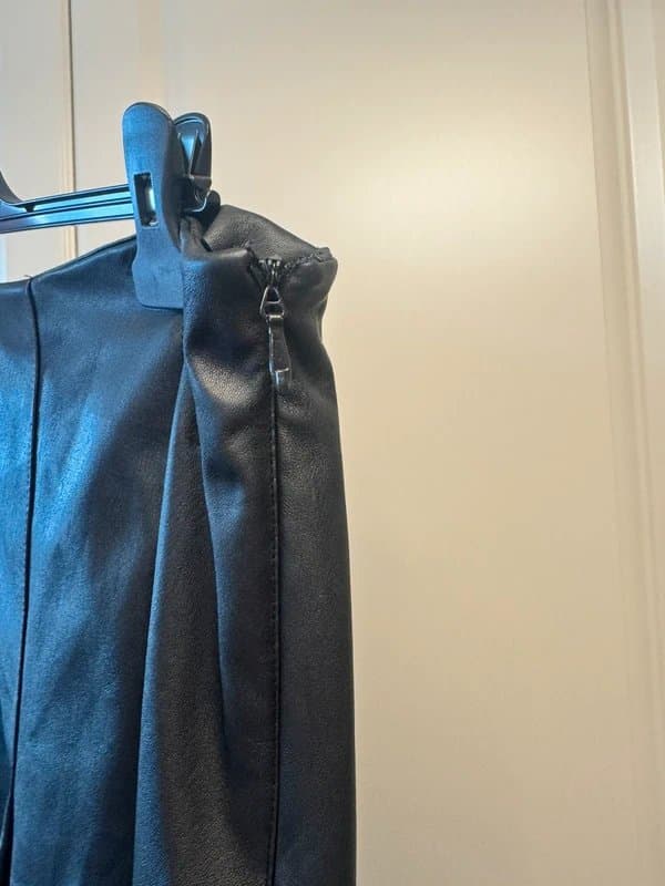 New Look New Look Leather Pleated Skirt