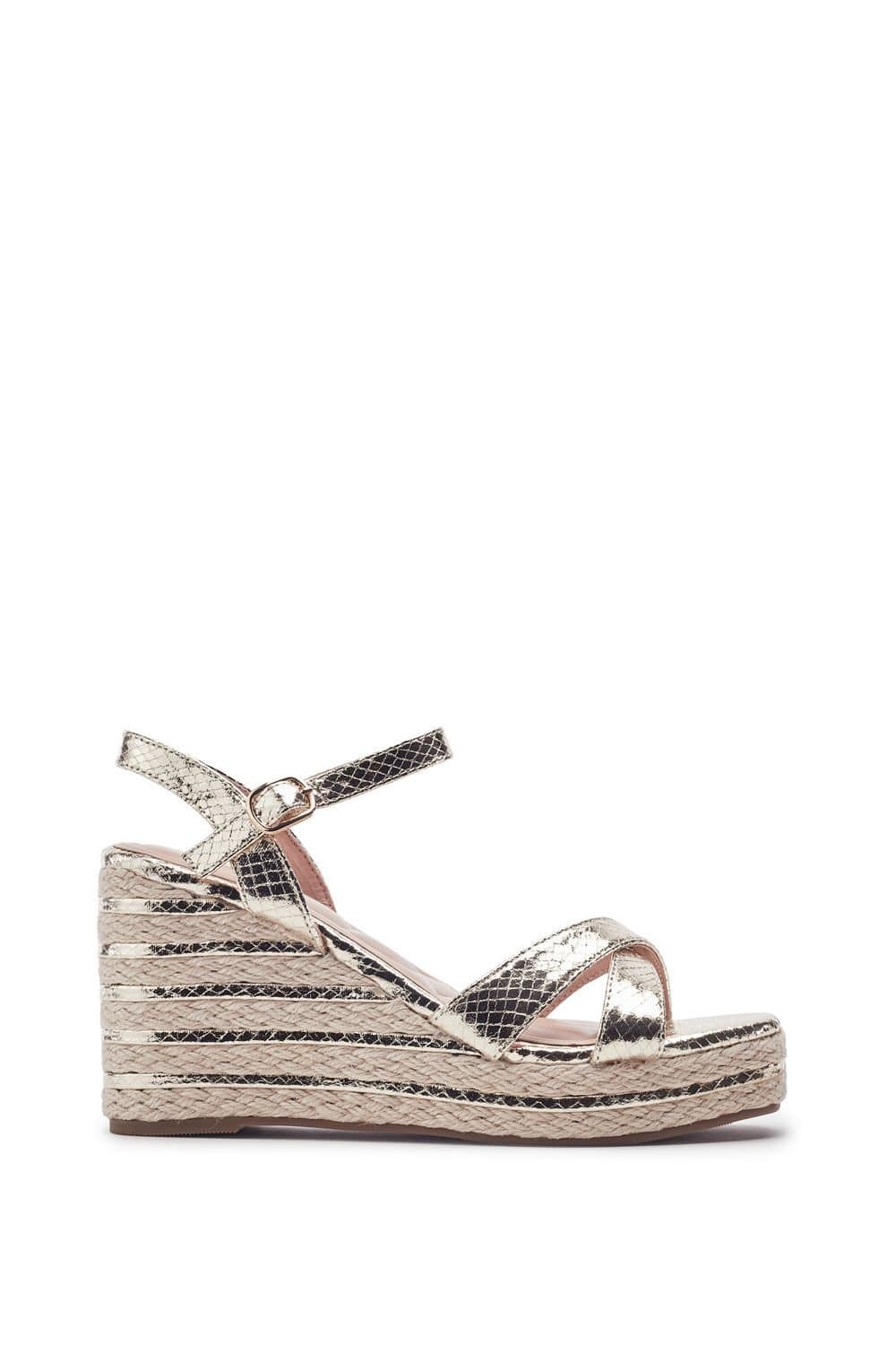 Moda In Pelle Moda In Pelle Women's 'Maylia' Snake Print Wedges in Gold