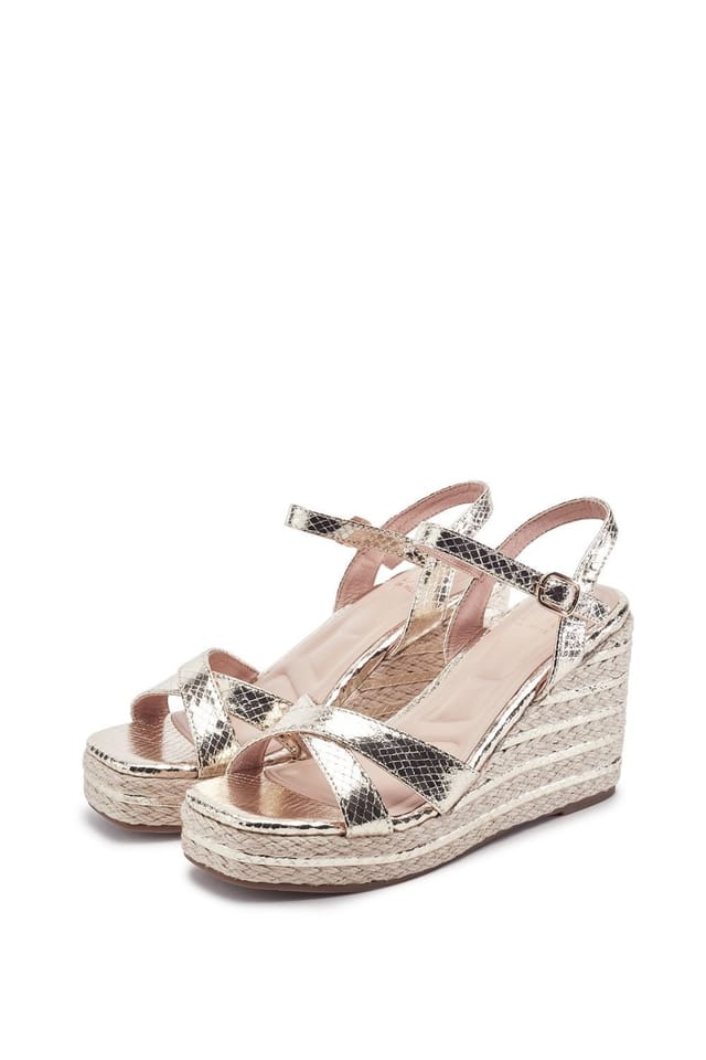 Moda In Pelle Moda In Pelle Women's 'Maylia' Snake Print Wedges in Gold - 2