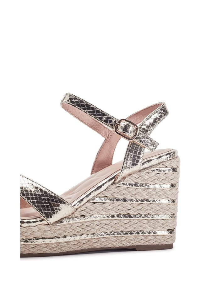 Moda In Pelle Moda In Pelle Women's 'Maylia' Snake Print Wedges in Gold - 3