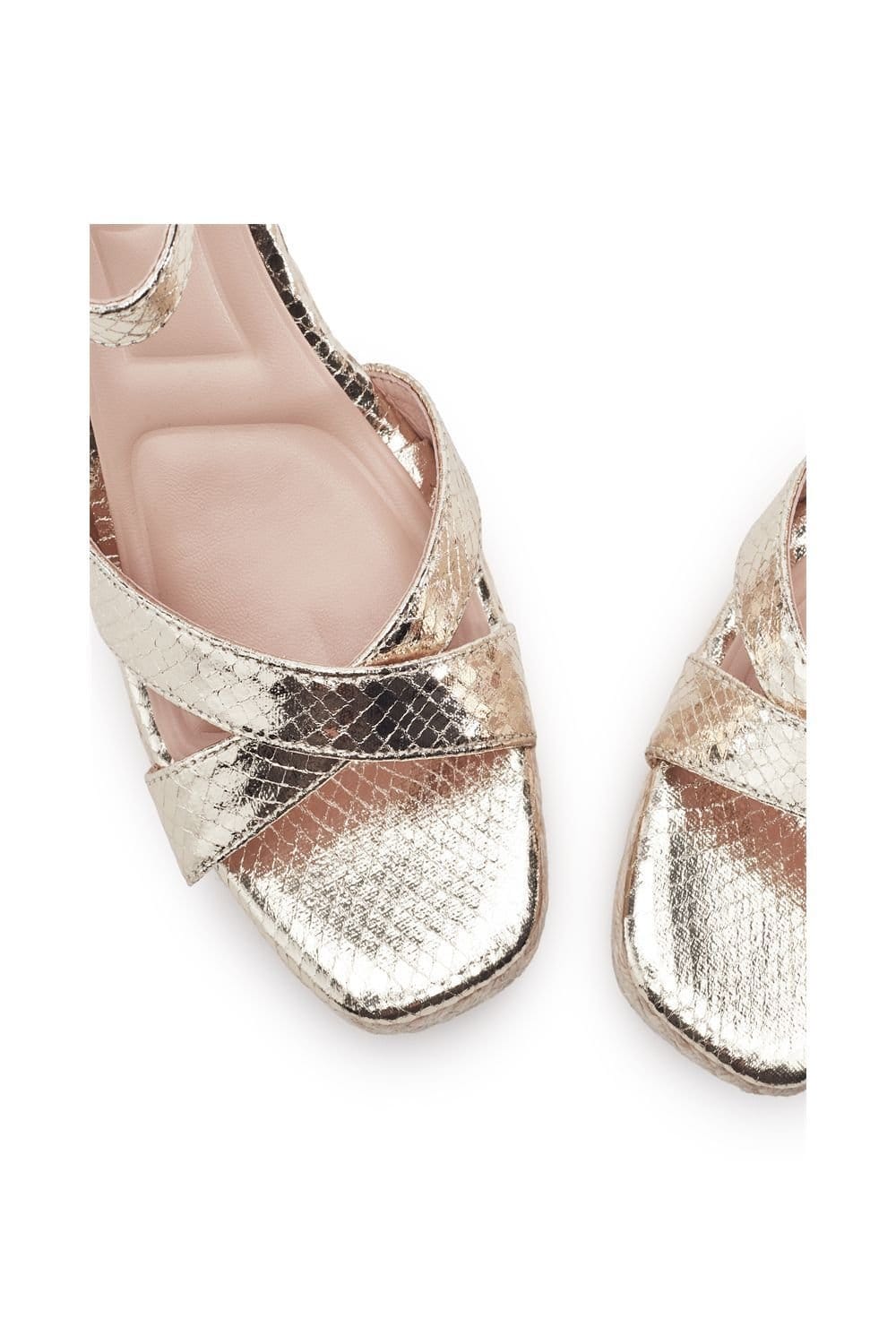 Moda In Pelle Moda In Pelle Women's 'Maylia' Snake Print Wedges in Gold - 4