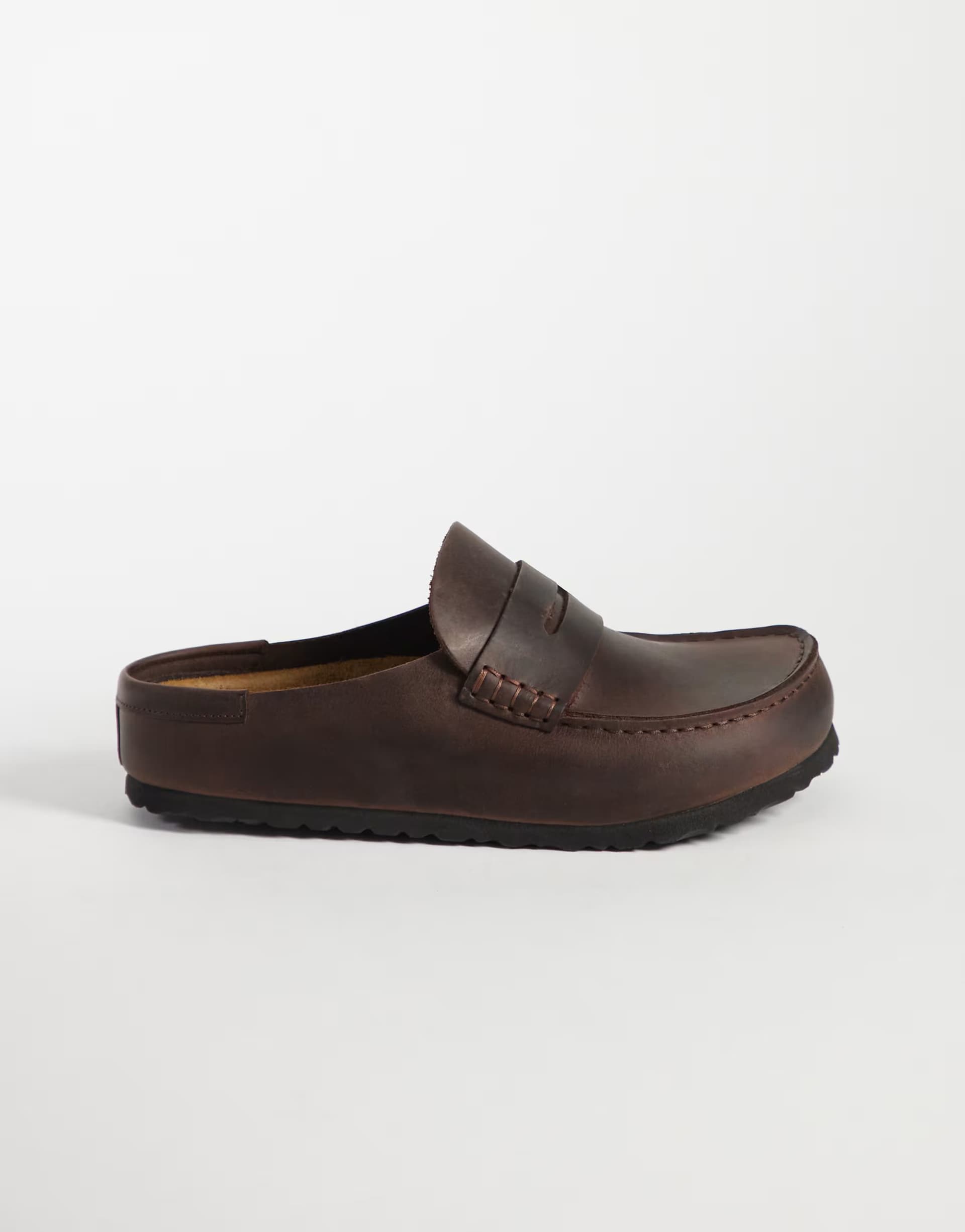 ASOS Birkenstock unisex Naples leather clogs in habanna brown