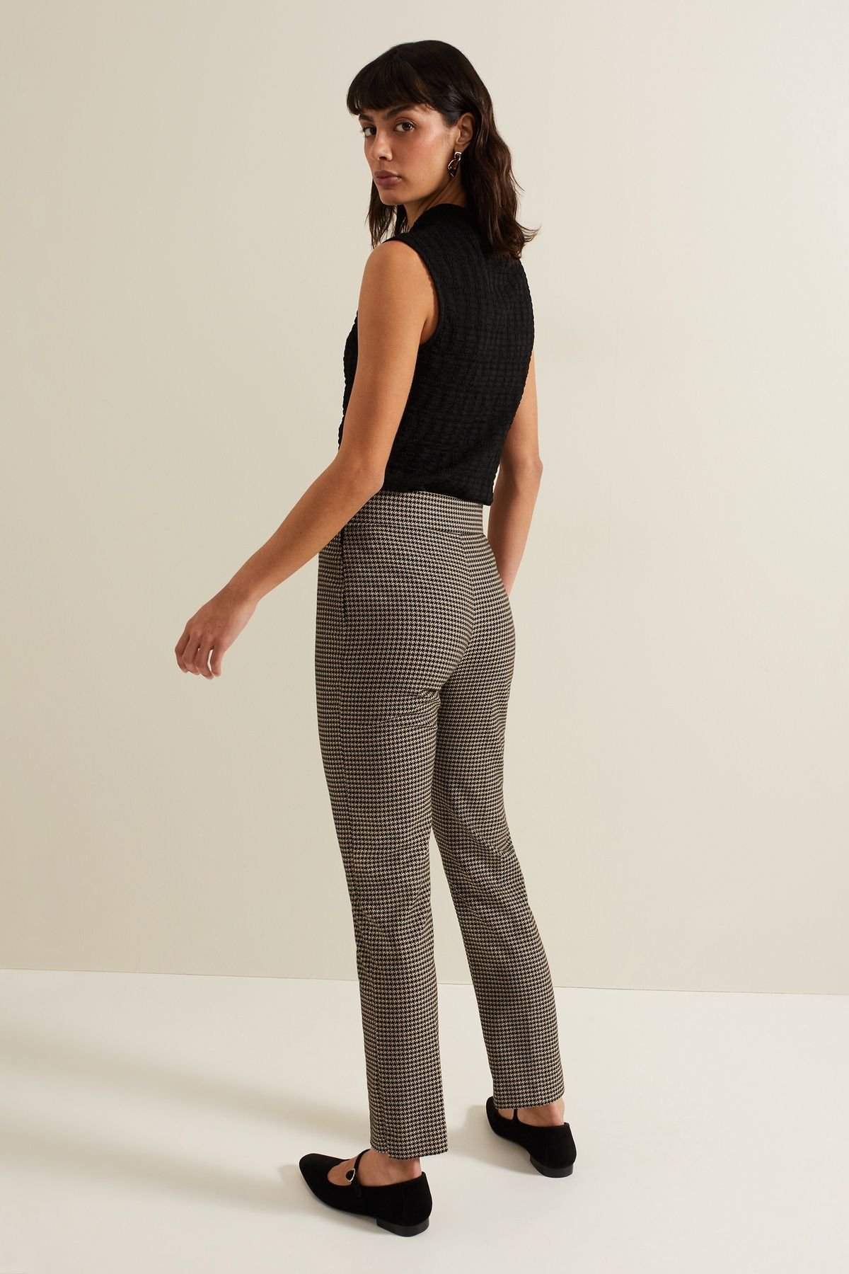 Phase Eight Phase Eight Women's Donna Dogtooth Tregging in Charcoal - 4