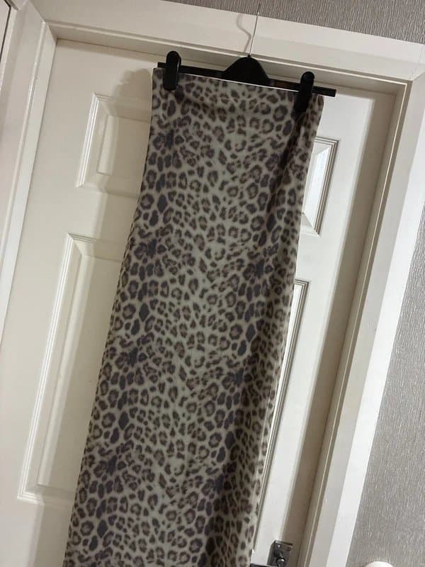 ASOS Mesh ASOS leopard print boob tube dress