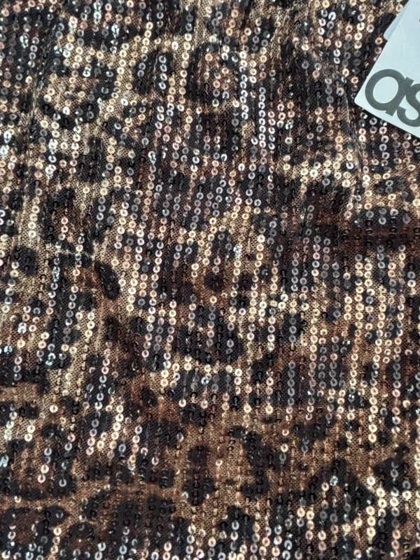 ASOS leopard sequin mini shorts