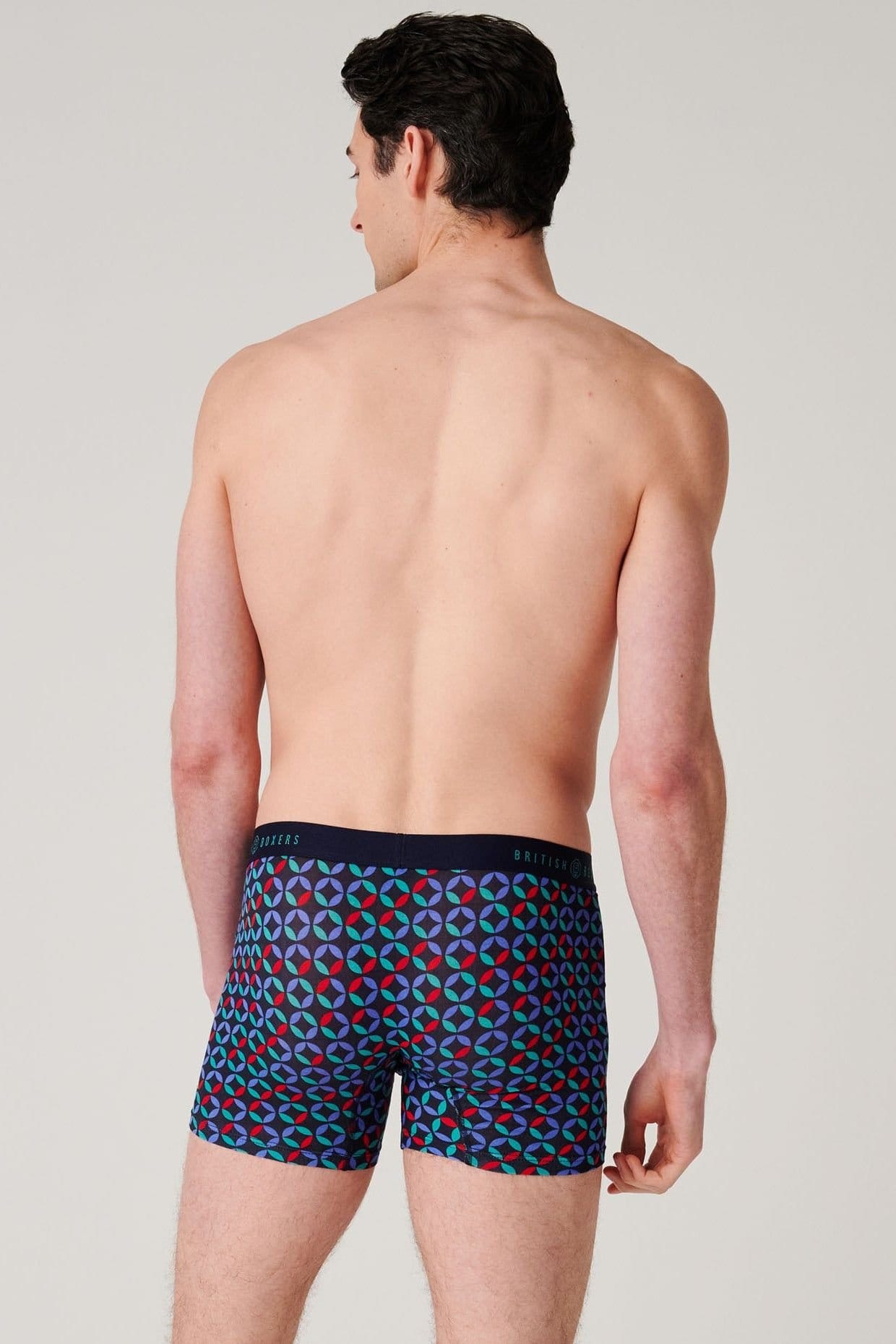 British Boxers British Boxers Men's Pack of Four "Minimalist Geometric" Bamboo Stetch Trunks - 4