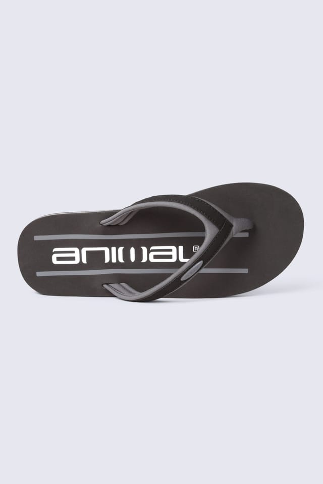 Animal Animal Men's 'Jekyl' Soft Padded Lightweight Casual Slip On Pool Beach Flip-Flops in Grey - 2