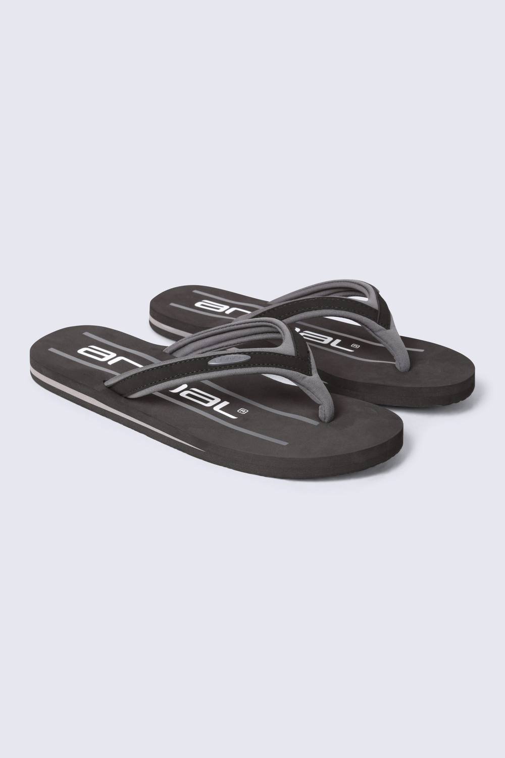 Animal Animal Men's 'Jekyl' Soft Padded Lightweight Casual Slip On Pool Beach Flip-Flops in Grey - 3