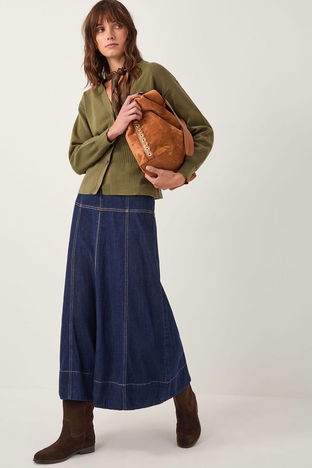 Monsoon Monsoon Women's Suzy Fitted V-Neck Cardigan Green - 4