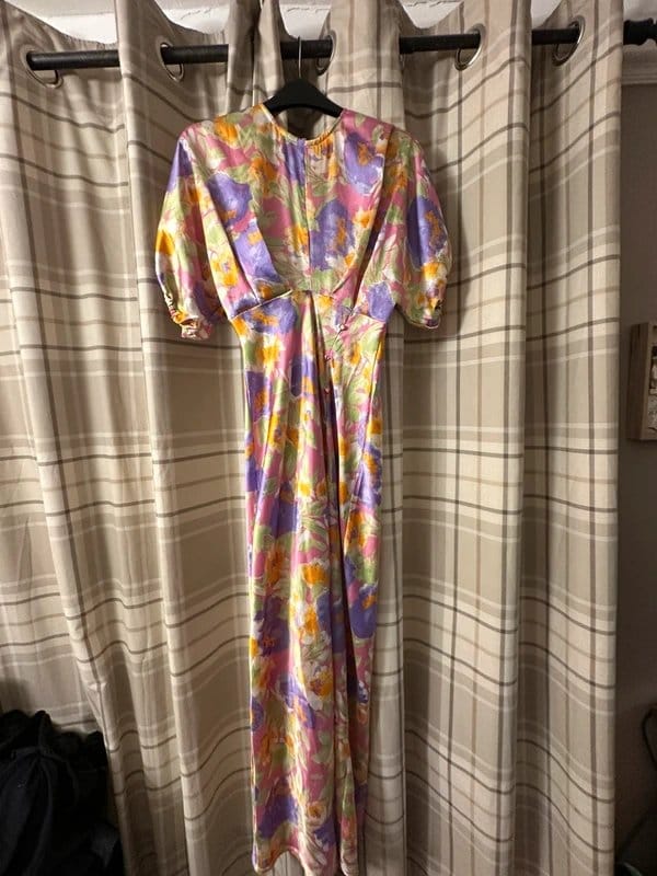 ASOS Multi-Colour Floral Silk Maxi Dress