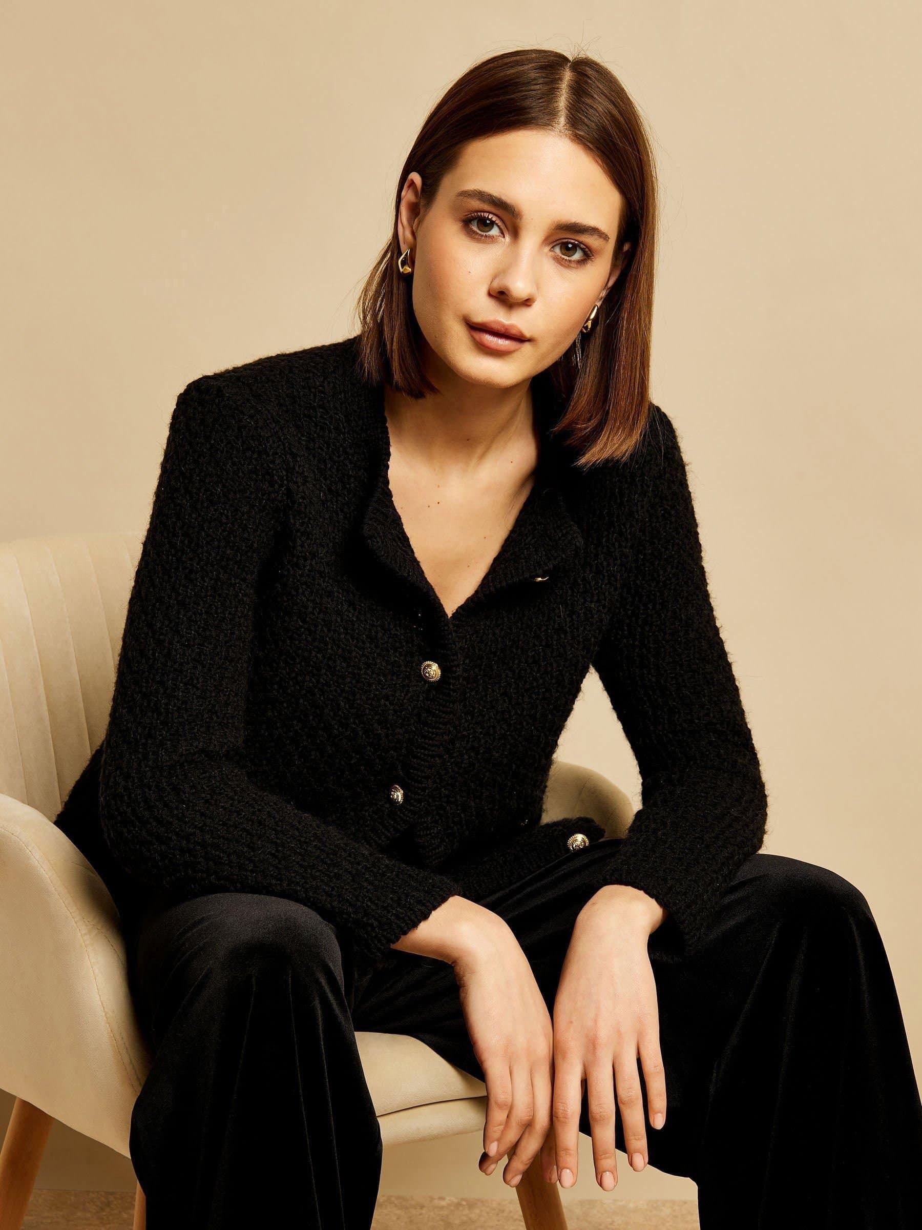GWD by GEORGE W. DAVIES GWD by GEORGE W. DAVIES Women's GWD Emilia Knitted Cardigan in Black