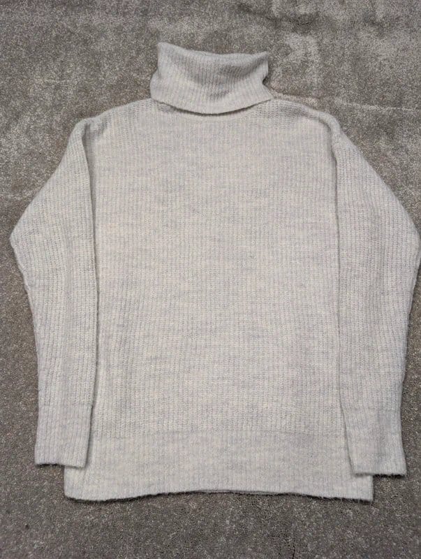 New Look Grey Marl Cowl Neck Oversized Chunky Knit Jumper