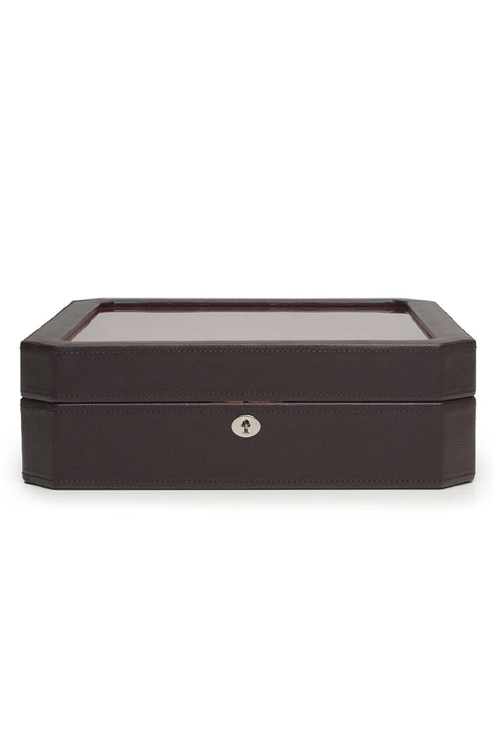 Wolf WOLF Men's Windsor 15 Piece Watch Box in Brown