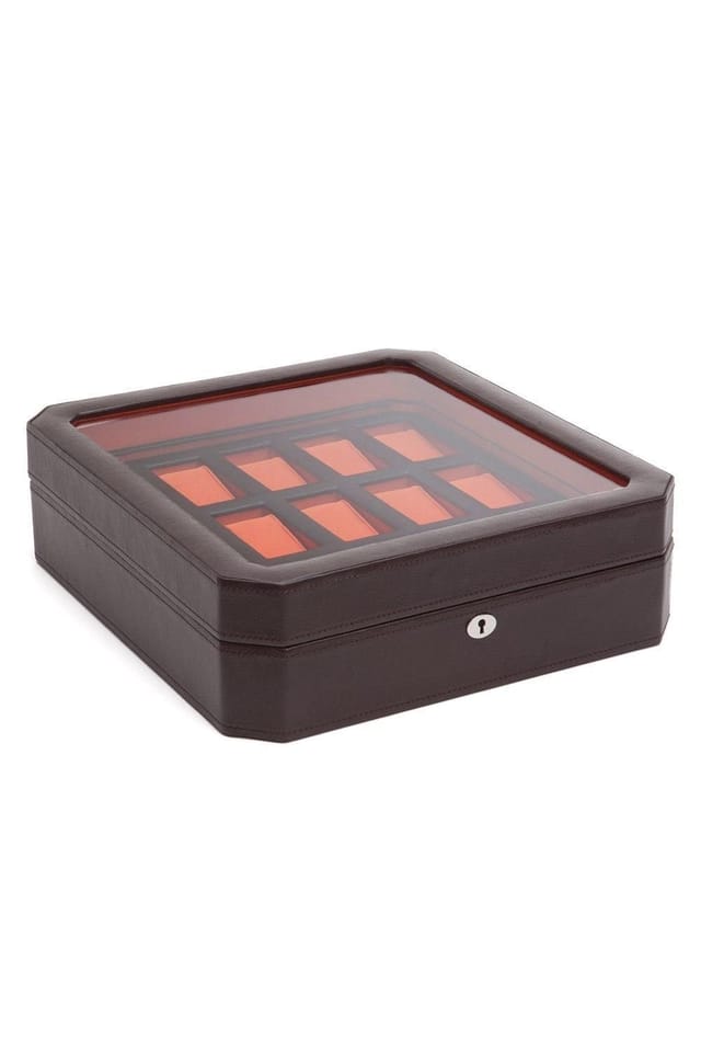 Wolf WOLF Men's Windsor 15 Piece Watch Box in Brown - 2