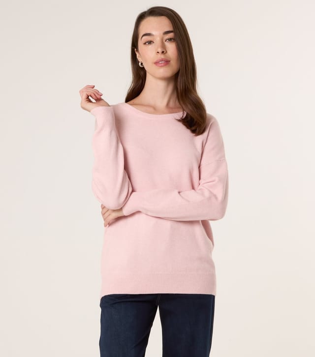 Blue Vanilla Women's Pink Round Neck Jumper Blue Vanilla New Look - 2