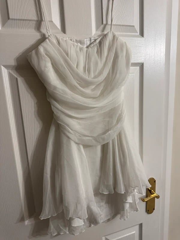 ASOS White chiffon style dress