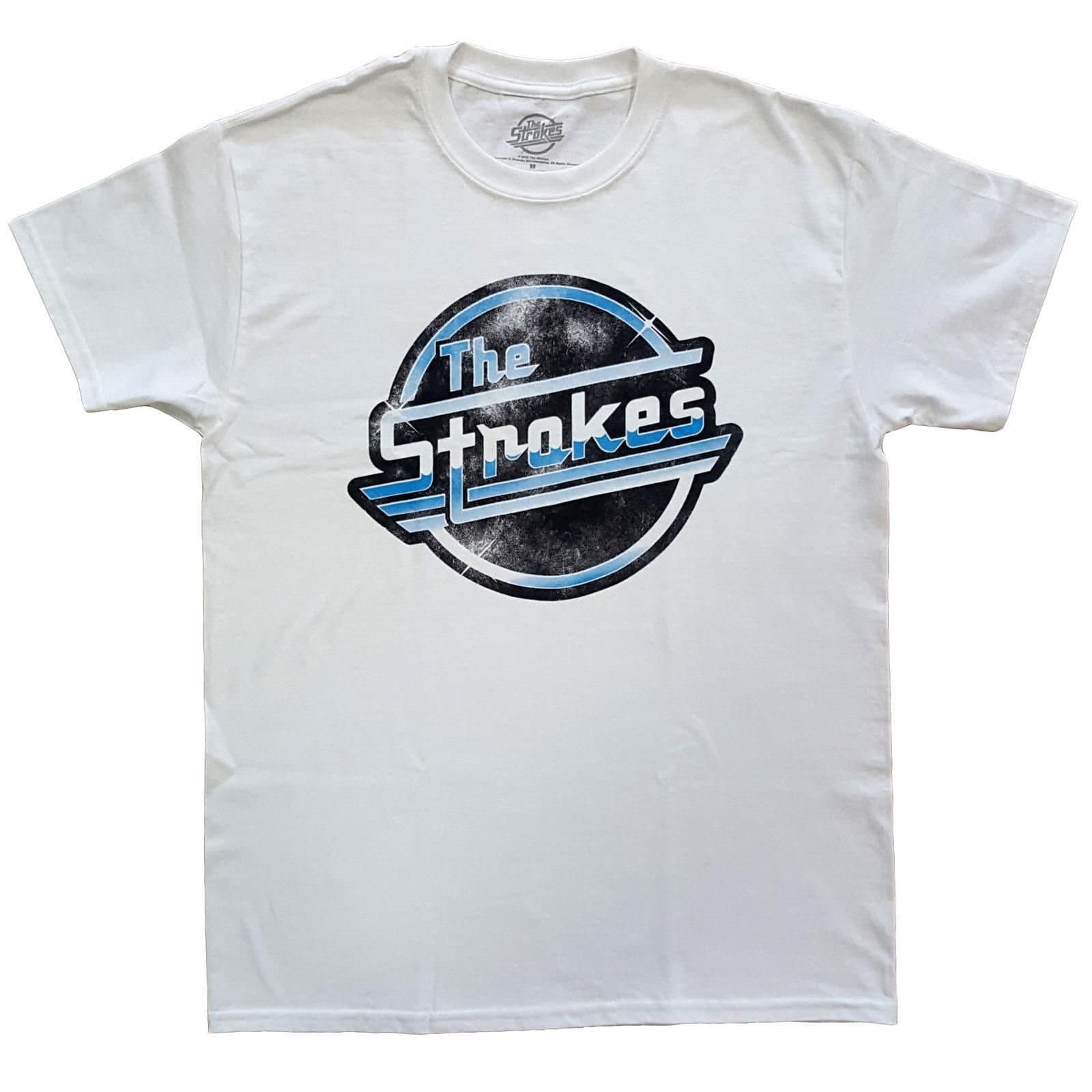 The Strokes The Strokes Men's OG Magna Distressed T-Shirt in White