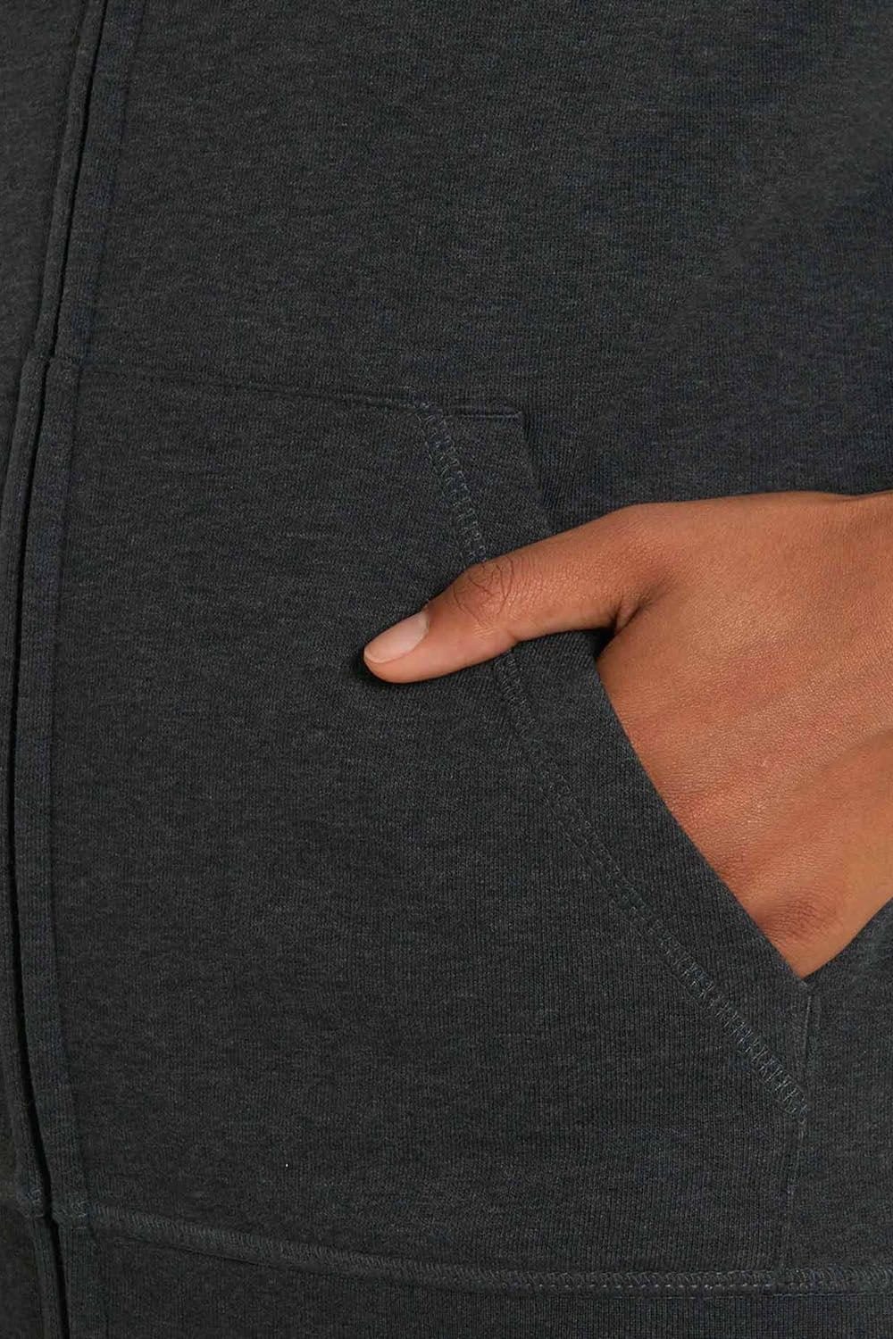 British Boxers British Boxers Men's Zip Up Jersey Hoodie in Dark Grey - 4