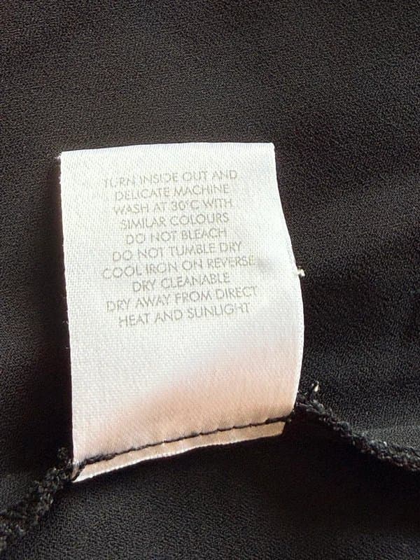 Hush Hush Black Wrap Front Chiffon Blouse Bubble Hem Long Sleeve Size 14 Polyester