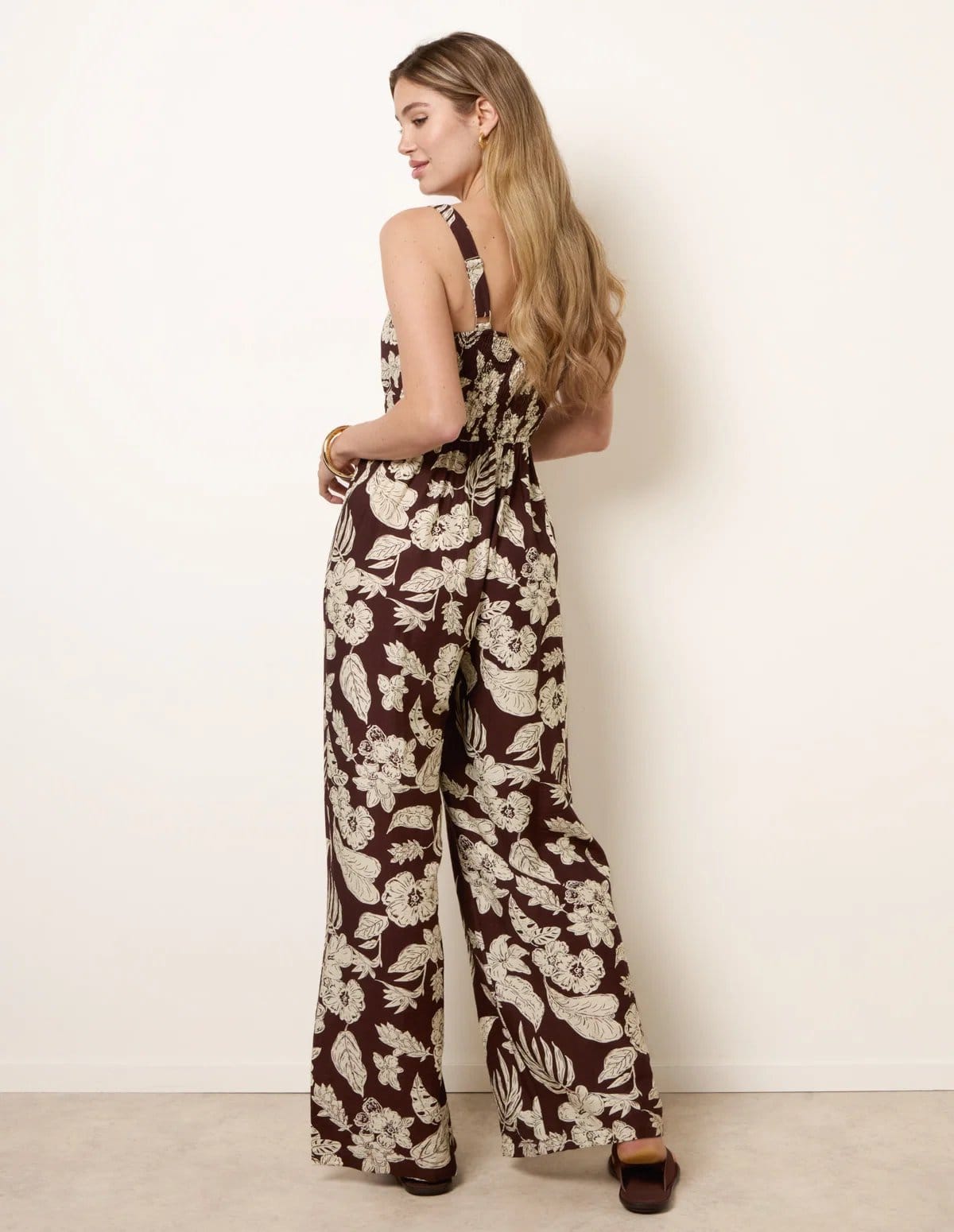 Blue Vanilla Tropical Tie Front Jumpsuit - 4