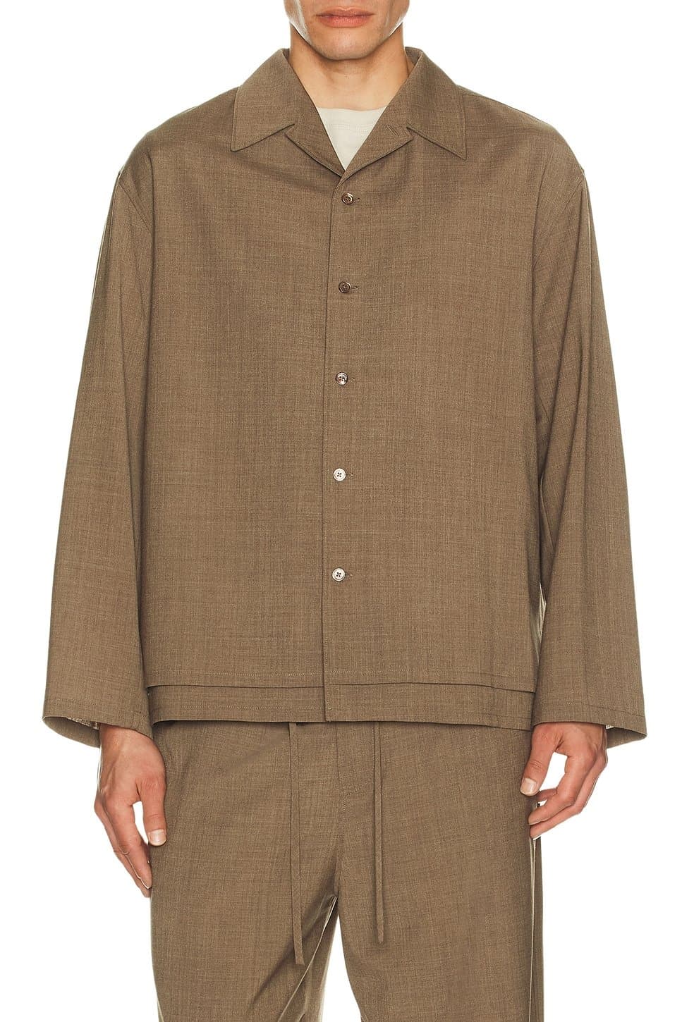 revolve Double Layered Open Collar Shirt