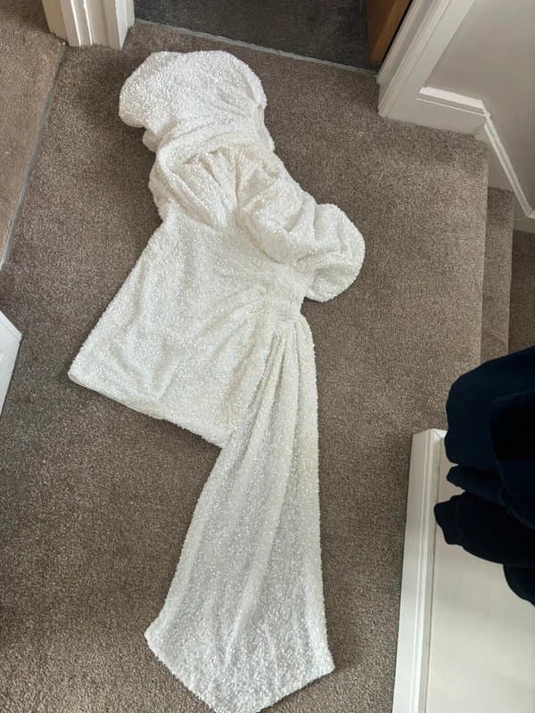 ASOS White sequin dress bride hen party