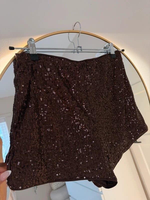 ASOS Brown sequin shorts