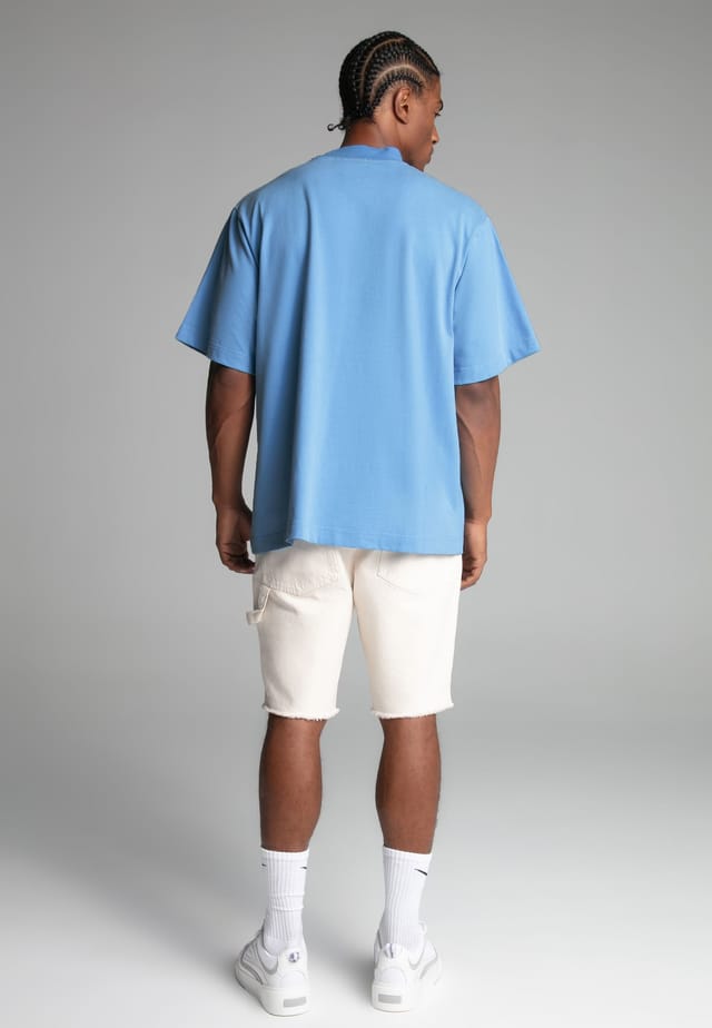 SikSilk SikSilk Men's Blue Logo T-Shirt in Pink - 3