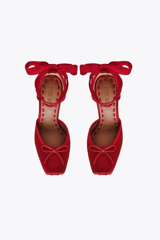 Steve Madden STEVE MADDEN Women's 'Larina Red Satin' Fabric Heels - 2