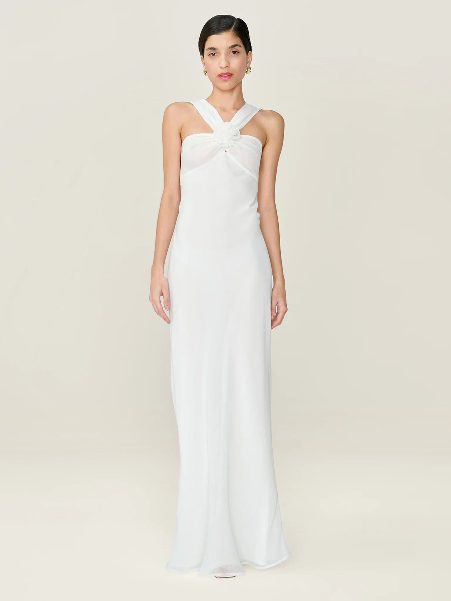 OMNES Amelie Dress in Ivory