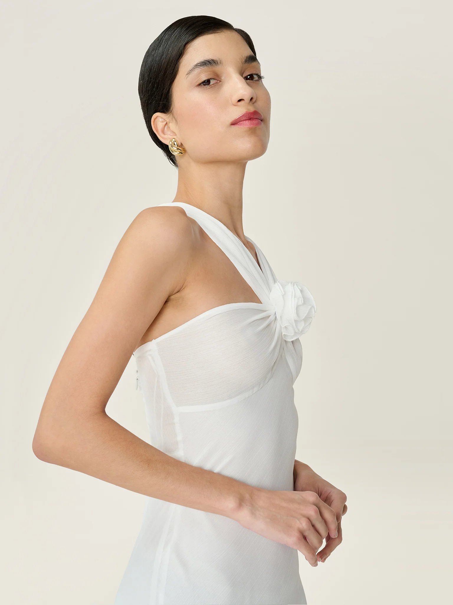 OMNES Amelie Dress in Ivory - 4