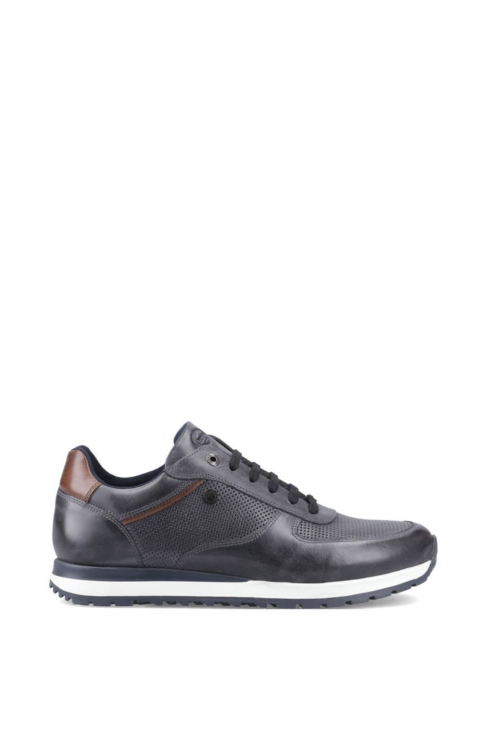 Base London Base London Dark Navy Leather Trainer