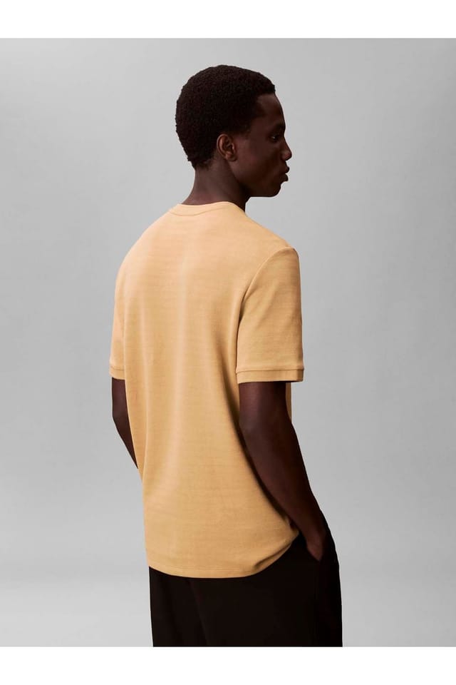 Calvin Klein Calvin Klein Men's Tonal Stripe Crew Neck Yellow - 3