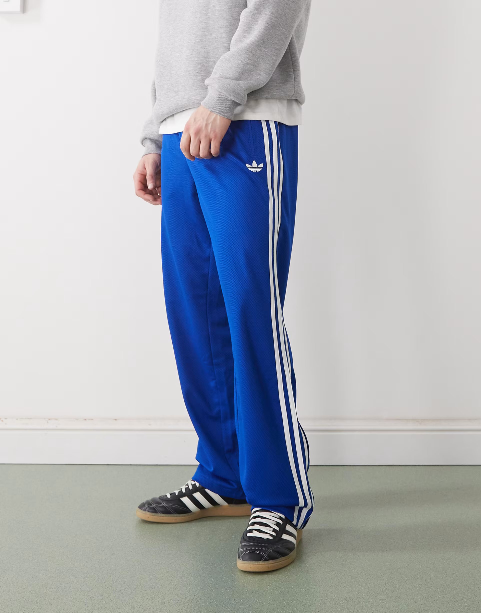 ASOS adidas Originals Firebird adicolor mesh track pants in blue - 1