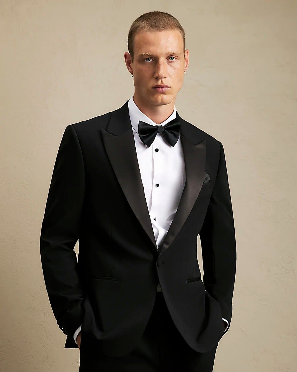River Island Mens River Island Black Slim Fit Tuxedo Jacket