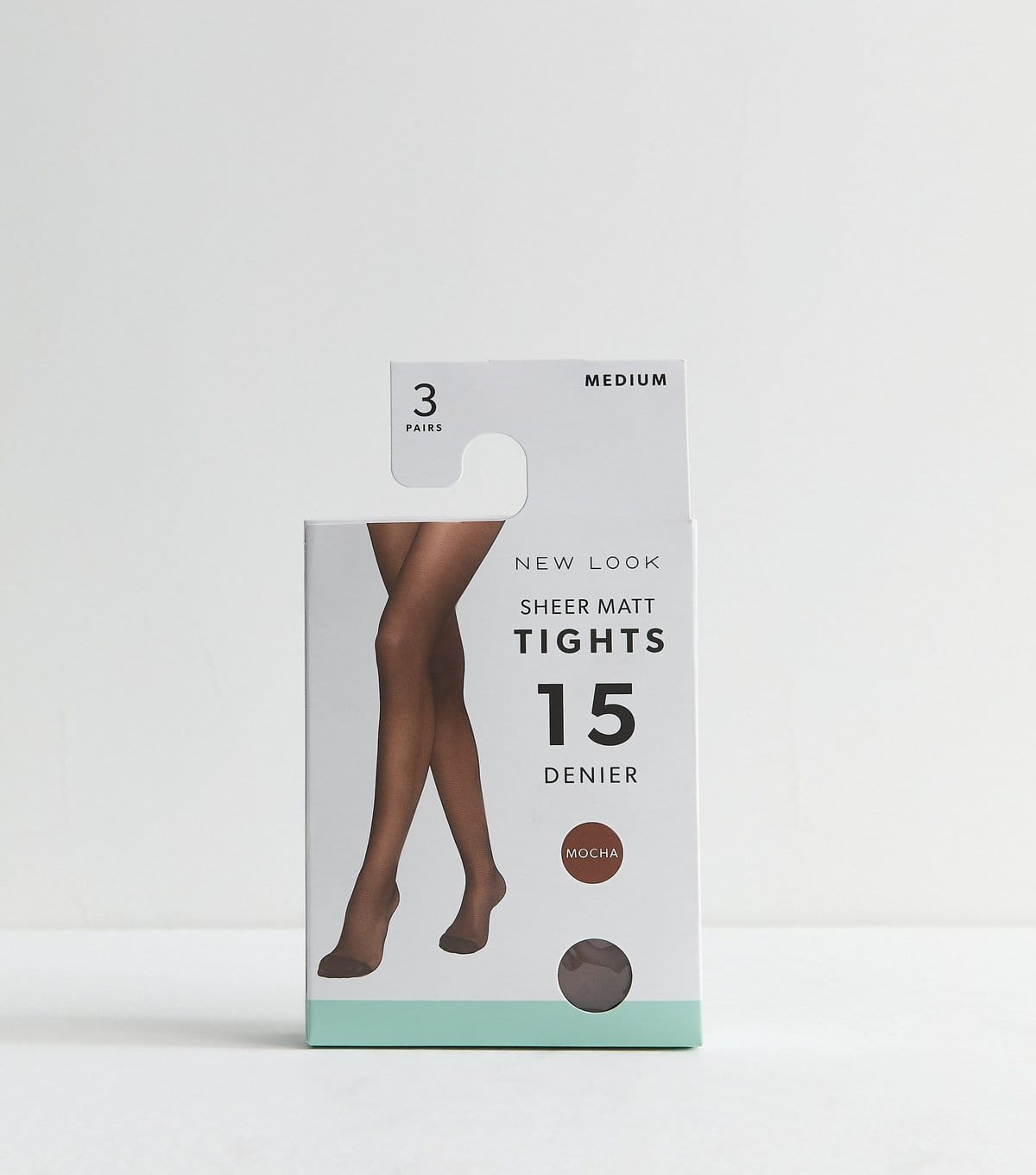 New Look Pack of 3 Mocha Brown Sheer Matt 15 Denier Tights New Look - 4