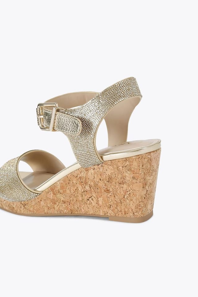 Carvela Carvela Women's 'Sadie Wedge Jewel' Heels in Gold - 3