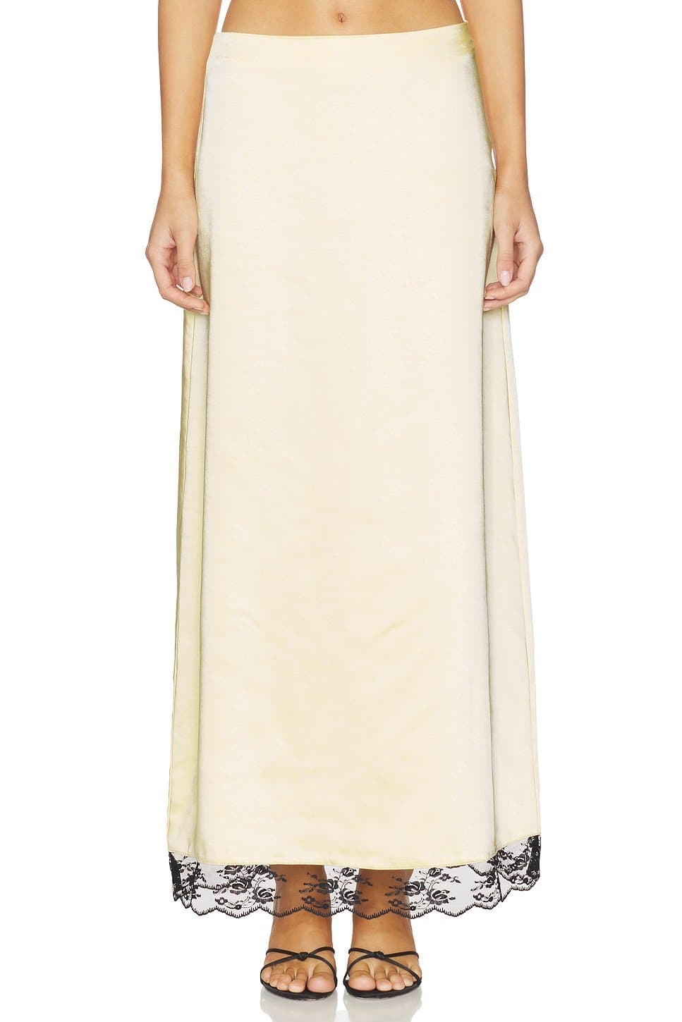 revolve x REVOLVE Rena Satin And Lace Skirt