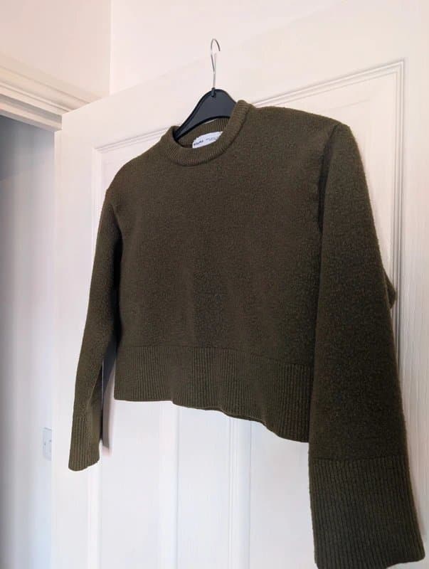 Bershka Bershka khaki green jumper/sweater SIZE XS