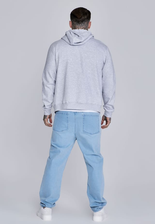 SikSilk SikSilk Men's Essentials Full Zip Hoodie in Grey - 3