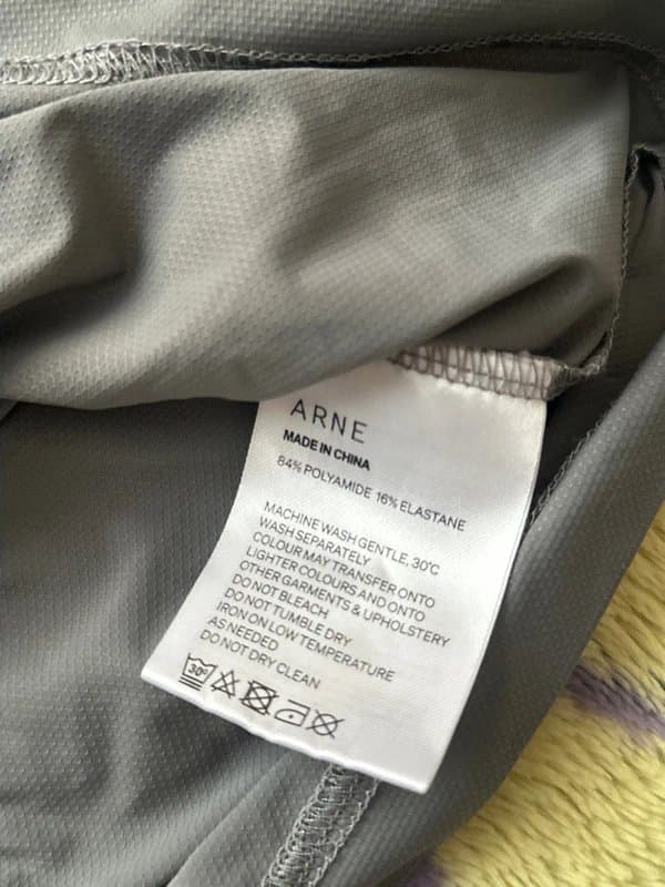 ARNE Men’s Arne everyday luxe polo shirt in grey size small