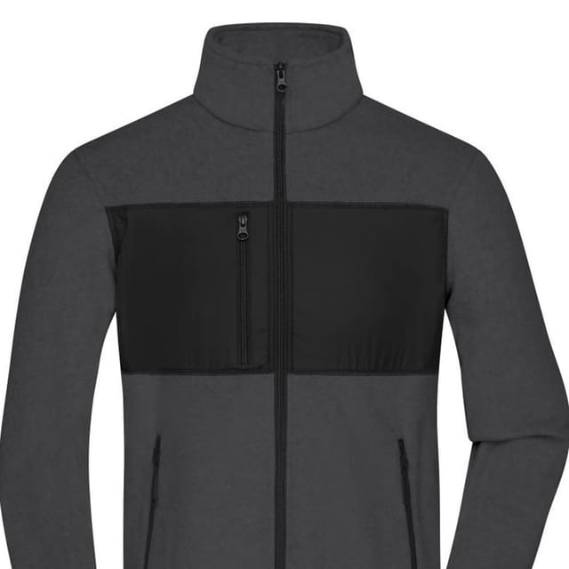 James and Nicholson James and Nicholson Men's Fleece Jacket in Black - 2