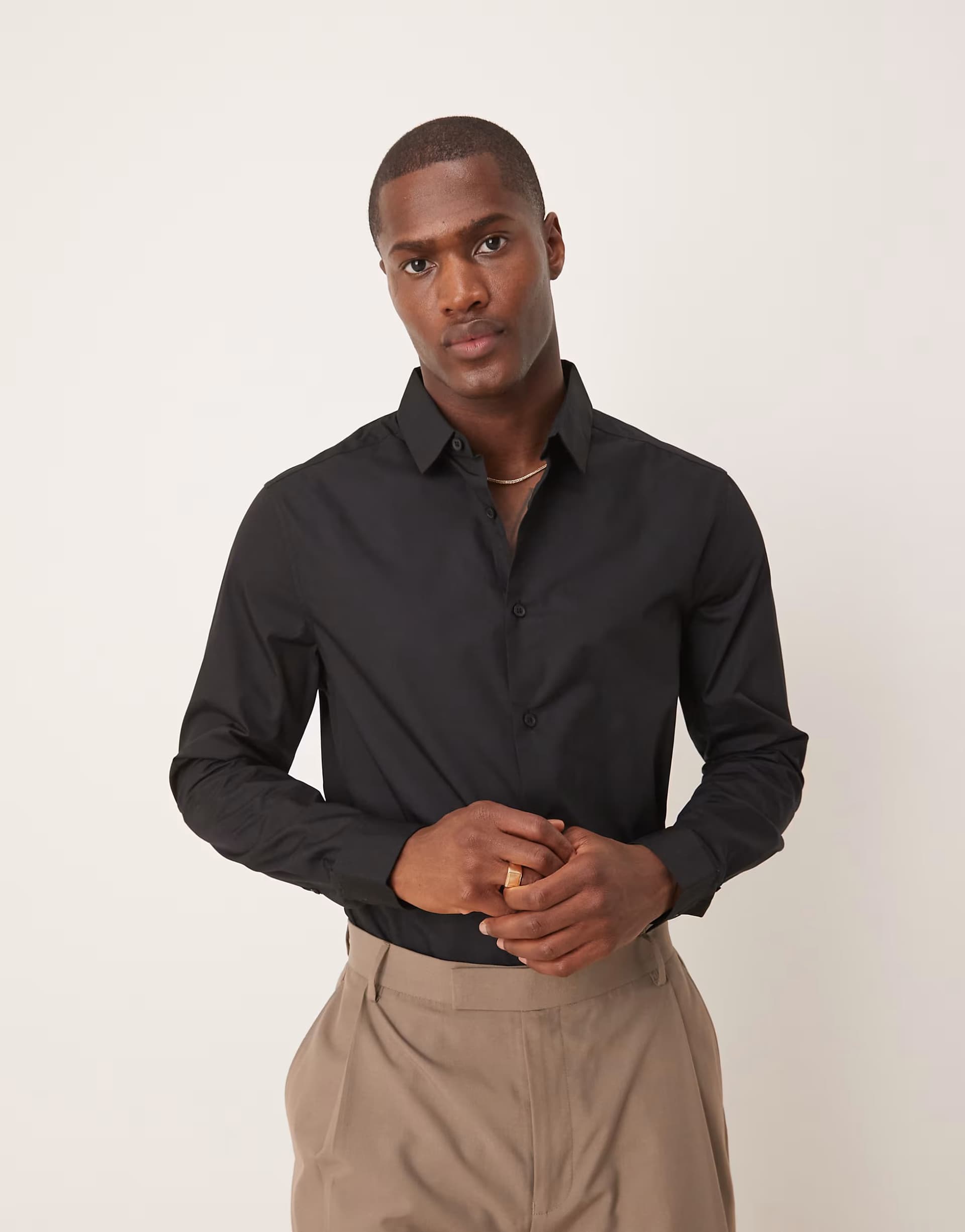 ASOS ASOS Regular Shirt in Black