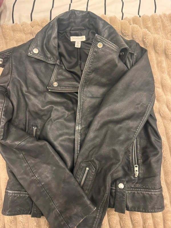 Topshop Topshop black leather jacket